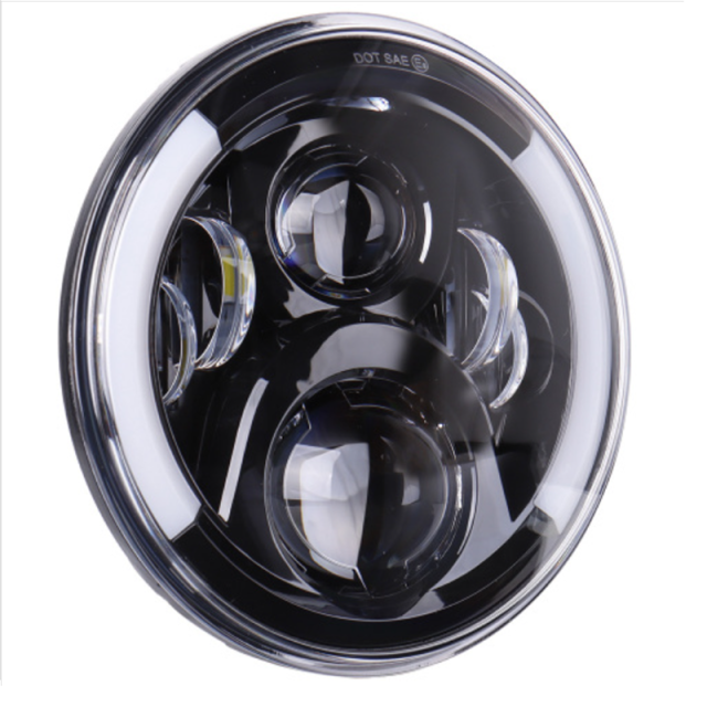 For Jeep Wrangler JK CJ TJ Headlight with Yellow Turning Signal Two Style Optional 7" LED Headlight for Bonniville for Harley Motorcycle