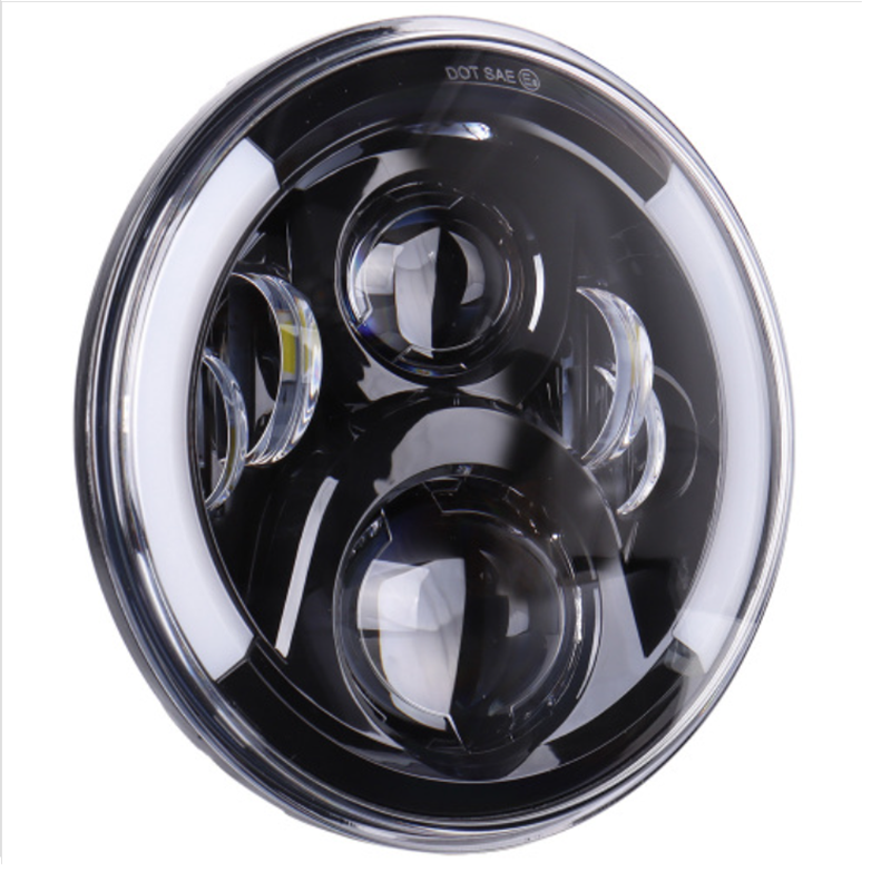 For Jeep Wrangler JK CJ TJ Headlight with Yellow Turning Signal Two Style Optional 7" LED Headlight for Bonniville for Harley Motorcycle