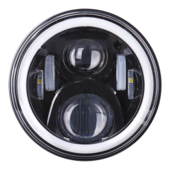 For Lands Rover Defender/Royal Enfield Headlight 7" Led Headlight with DRL Turning for Jeep Wrangler JK JKU CJ TJ