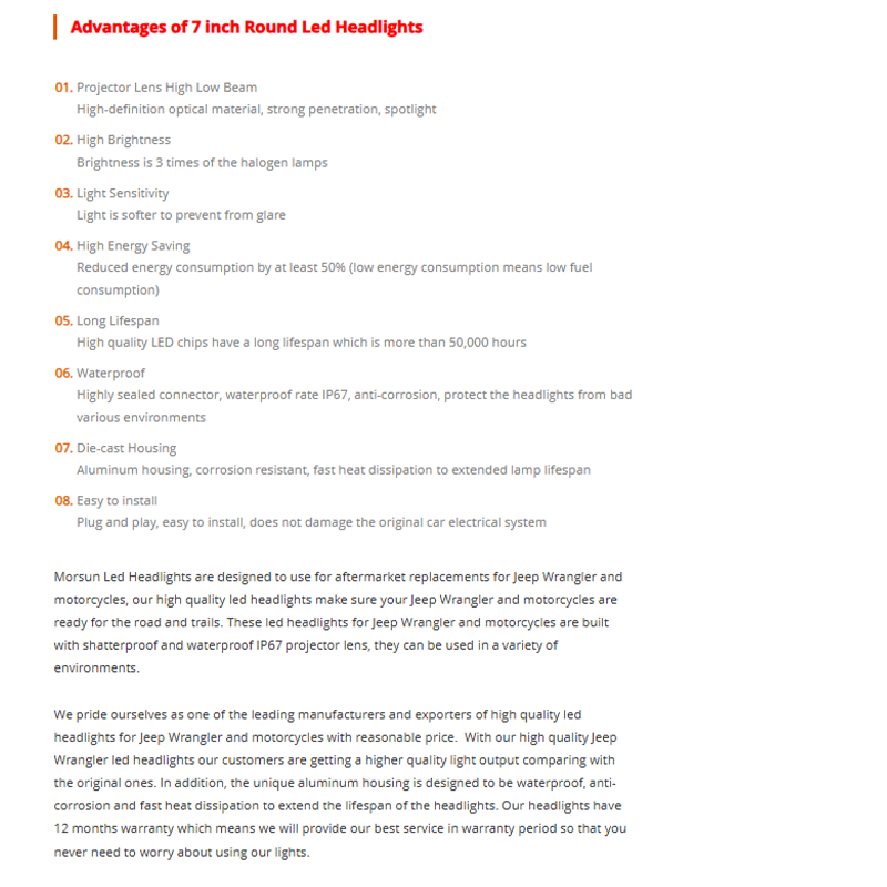 Special Design 7 Headlights with DRL for Hummer H1 H2 Black Chrom Option 7 Headlamp for Jeep Wrangler JK TJ for Harley