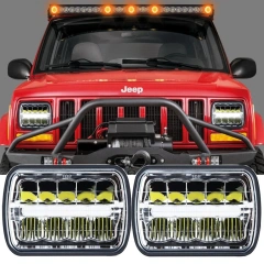 Square 5x7'' inch Led headlight for Jeep YJ Cherokee XJ Auto lighting system car accessories