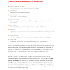 For Jeep Wrangler Parts 7 headlights White/Amber Halo Ring Headlight for Road Glide Hi/Low Beam 7" Headlamp for Jeep Wrangler