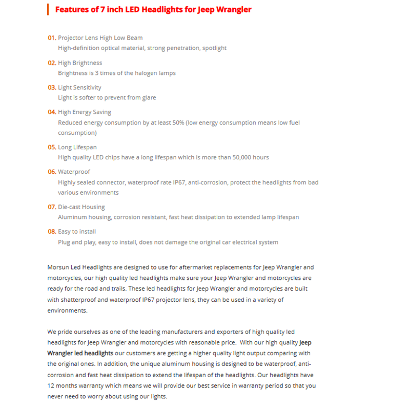 For Jeep Wrangler Parts 7 headlights White/Amber Halo Ring Headlight for Road Glide Hi/Low Beam 7" Headlamp for Jeep Wrangler