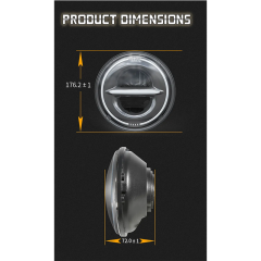 7 Round Led Halo Headlights for 2010 Jeep Wrangler JK JKU with Drl and Amber Turn Signals