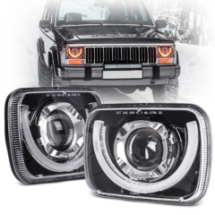 5x7 inch Jeep Comanche Led Headlights Conversion for 1984-2001 Jeep Cherokee XJ Upgrade