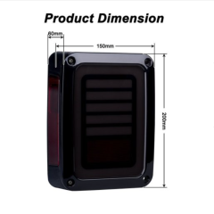 Car LED Tail light 12V smoked Lens Led Stop Tail Lamp for Jeep Wrangler JK