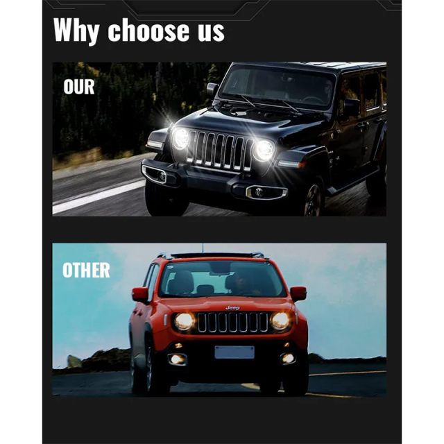 7 inch Round Jeep Jk Oem Led Headlights with Halo Lights Jeep Jk Factory Led Headlights Assembly