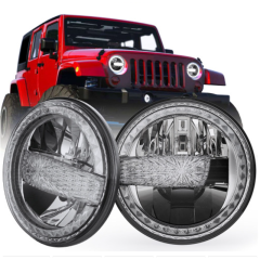 2007-2017 Jeep Wrangler JK Led Headlights Conversion Jeep JKU Led Headlights with White DRL