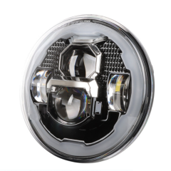 7 inch Round 2007-2017 Jeep Wrangler JK Led Halo Headlights with Amber Turn Signals