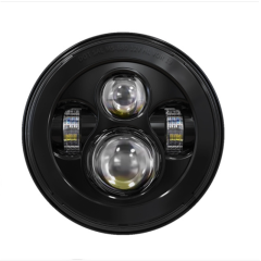 7 inch 45w hi lo beam Jeep jk aftermarket headlights chrome/black sealed beam headlamp