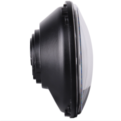 7" LED Headlights 45W High Low Beam LED H4 Halo Angel Eye DRL Amber Turn Signal for Jeep Wrangler JK Harley