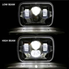 5x7 Lights Rectangular Right Hand Drive Jeep Cherokee Led Headlights RHD American Cars Jeep Wrangler Headlights