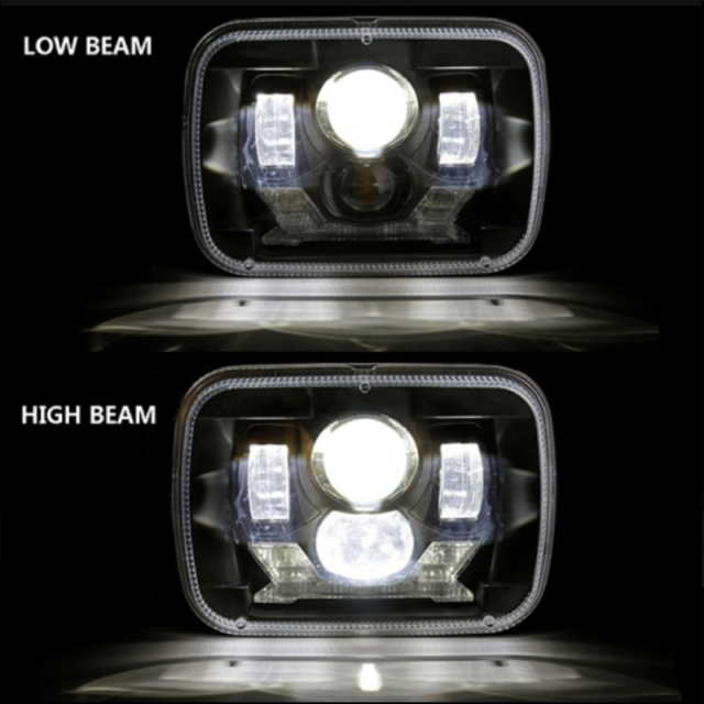 5x7 Lights Rectangular Right Hand Drive Jeep Cherokee Led Headlights RHD American Cars Jeep Wrangler Headlights