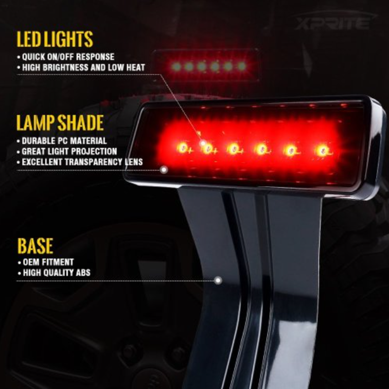LED Brake Light High mount stop light For Jeep Wrangler JK 2007+