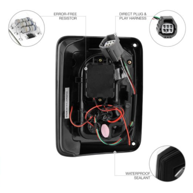 For Jeep JK Tail light 12v 24v car brake/reversing/driving/turn stop lamp led tail light