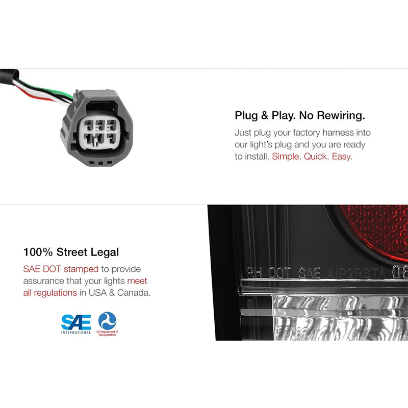 For Jeep JK Tail light 12v 24v car brake/reversing/driving/turn stop lamp led tail light