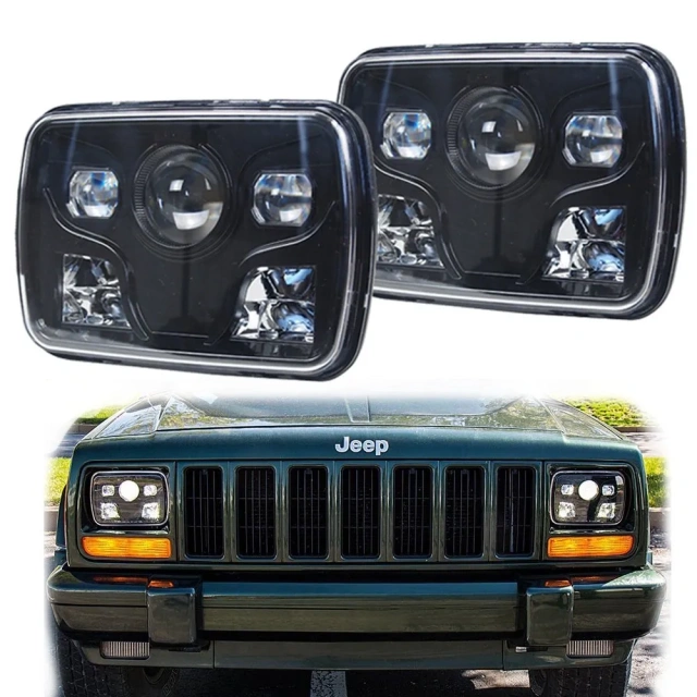 Morsun 5x7 Square LED Headlight for Jeep Wrangler Cherokee XJ
