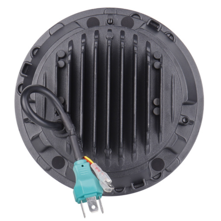 Full Halo Ring White Amber 7" Round Led Headlight 7 Inch Headlamps for Jeep Wrangler Jk