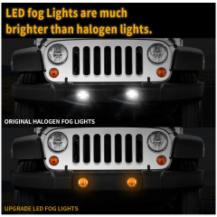 High Brightness 2007-2017 Jeep JK Led Fog Lights OEM 4 inch Jeep Wrangler JK Fog Light Replacement