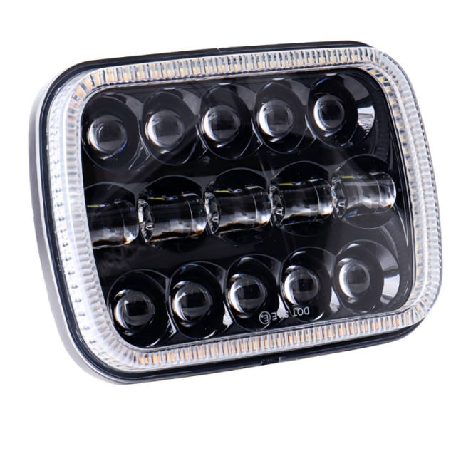 5x7 inch led headlight for GMC/Chevrolet headlamp with halo for jeep cherokee xj parts led lights