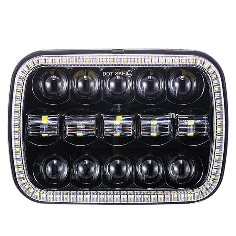 5x7 inch led headlight for GMC/Chevrolet headlamp with halo for jeep cherokee xj parts led lights