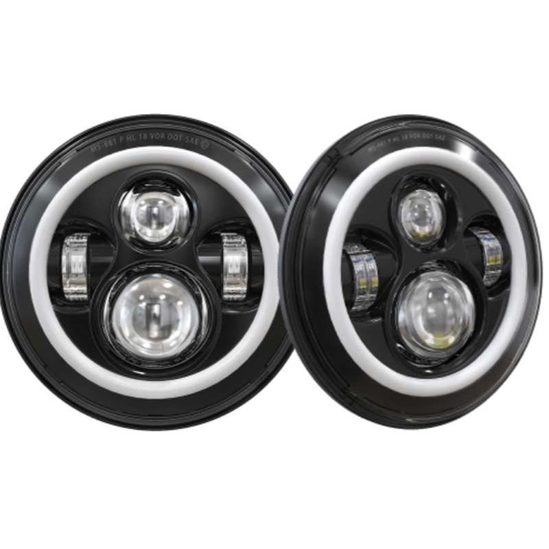 2007-2017 Jeep Wrangler JK Halo Headlights 7 inch Round Led Halo Headlights for Jeep Wrangler JK JKU