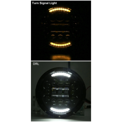 7'' round Jeep jk aftermarket headlights 2007-2018 with high low beam and drl