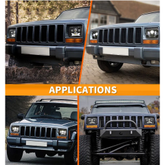 5x7 Lights Rectangular Right Hand Drive Jeep Cherokee Led Headlights RHD American Cars Jeep Wrangler Headlights
