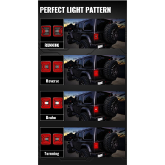 Morsun New Arrival Led Tail Lights for Jeep Wrangler JL 2018 2019 with Reverse/Running/Turn/Brake Beams