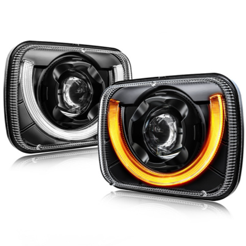 5x7 inch Jeep Comanche Led Headlights Conversion for 1984-2001 Jeep Cherokee XJ Upgrade