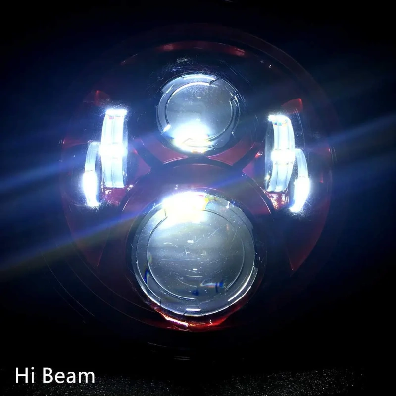 50w DOT SAE 7'' Round Jeep Wrangler JK Led Headlight Projector with High Low Beam