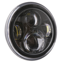 7 inch 45w hi lo beam Jeep jk aftermarket headlights chrome/black sealed beam headlamp