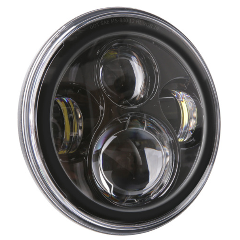 7 inch 45w hi lo beam Jeep jk aftermarket headlights chrome/black sealed beam headlamp