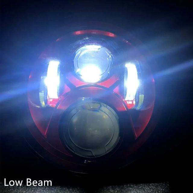 50w DOT SAE 7'' Round Jeep Wrangler JK Led Headlight Projector with High Low Beam
