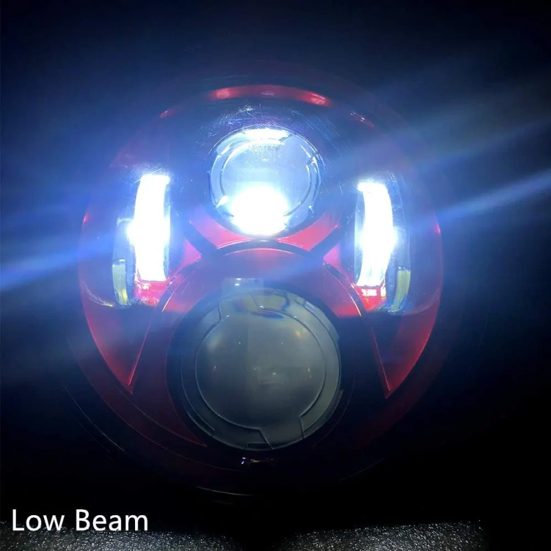 50w DOT SAE 7'' Round Jeep Wrangler JK Led Headlight Projector with High Low Beam