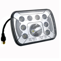 Car accessories 5x7 square led headlight for jeep yj rectangular headlamp for Cherokee xj