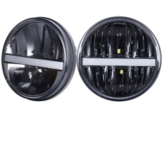 Morsun for Jeep Wrangler JK Accessories 7 Headlight H4 Bulb White/Yellow Turning Signal