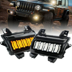 Smoked Jeep JL Switchback Led Turn Signal Sequential 2018 2019 2020 Jeep Wrangler Led Turn Signals DRL for Sport Sport S