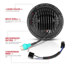 75W 7" Round 1997-2006 Jeep Wrangler TJ Led Headlights with High Low Beam and DRL