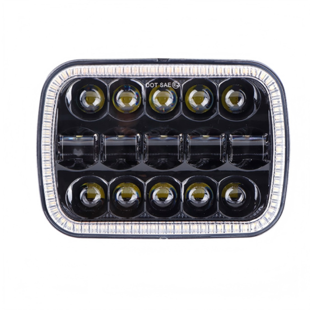 5x7 inch led headlight for GMC/Chevrolet headlamp with halo for jeep cherokee xj parts led lights