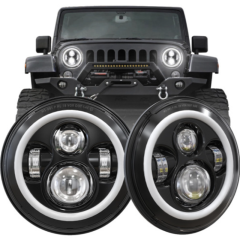 2007-2017 Jeep Wrangler JK Halo Headlights 7 inch Round Led Halo Headlights for Jeep Wrangler JK JKU
