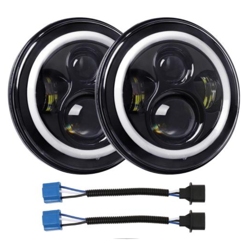 2006 Jeep Wrangler TJ 2 Door 7 inch projector halo led headlights with hi lo beam