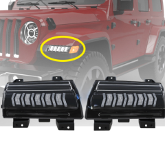 Led Daytime Running Lights with Turn Signal for 2018+ Jeep Wrangler Sahara 4-Door Rubicon 2-Door 4-Door