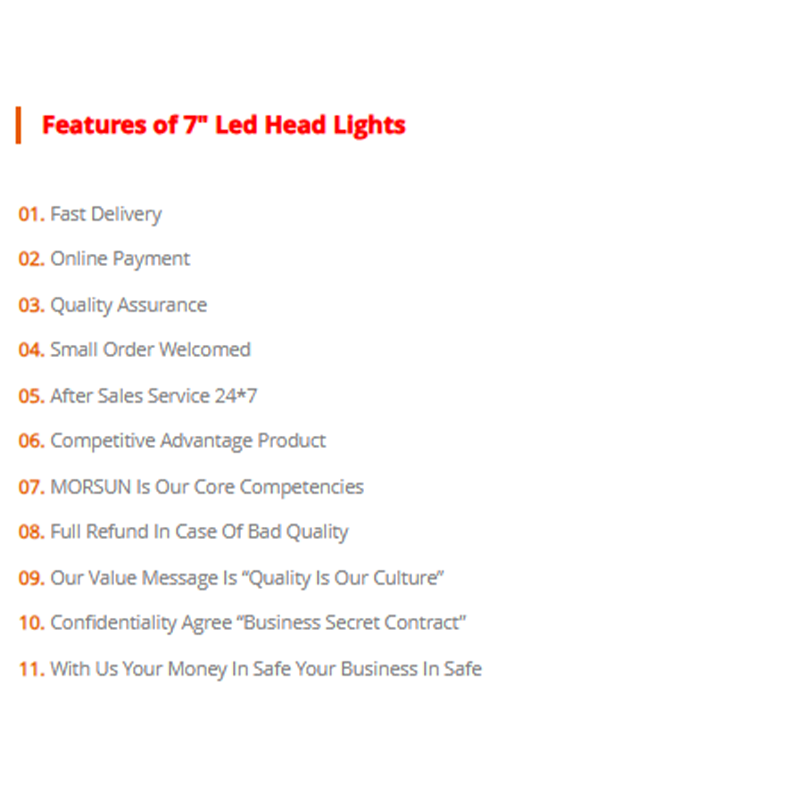 Jeep Wrangler led halo headlights with hi/lo beam and drl