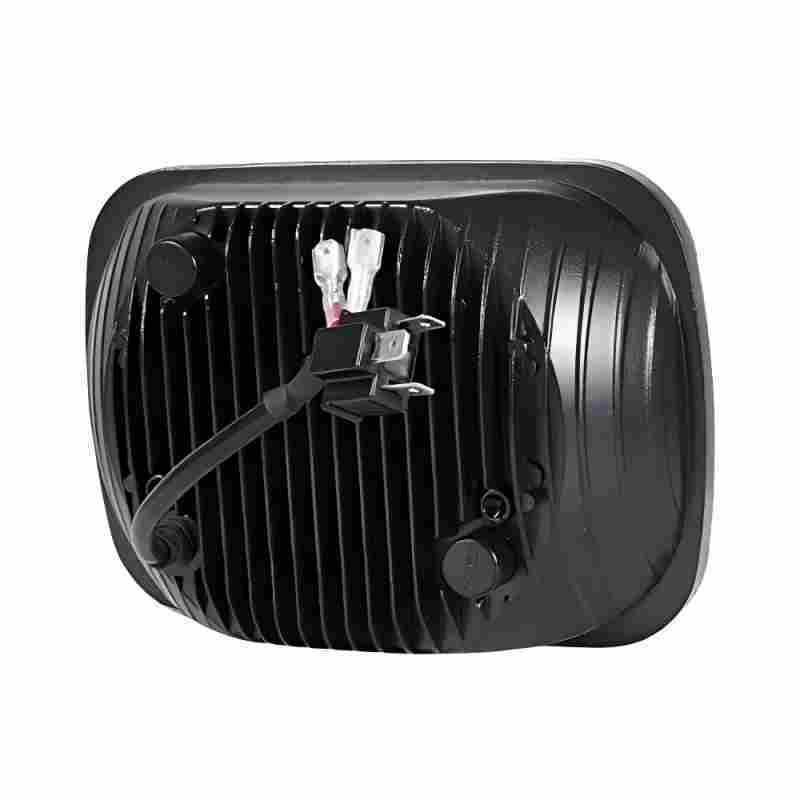 High quality 5x7 inch truck led headlight for jeep cherokee xj/GMC headlamp with rectangular halo ring