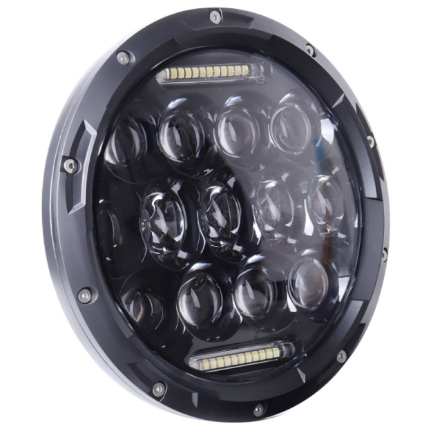 Special Design 7 Headlights with DRL for Hummer H1 H2 Black Chrom Option 7 Headlamp for Jeep Wrangler JK TJ for Harley