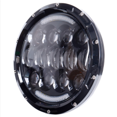 Morsun 7 Inch LED Round 105W Headlight DRL halo Ring Headlamp for Jeep Wrangler Car Motorcycle