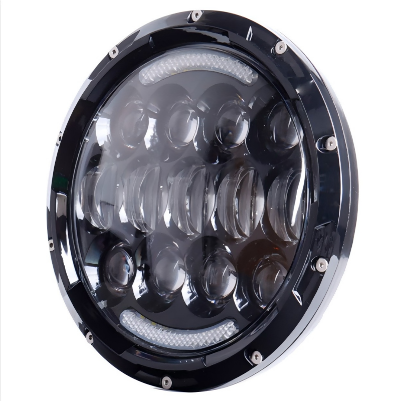 Morsun 7 Inch LED Round 105W Headlight DRL halo Ring Headlamp for Jeep Wrangler Car Motorcycle