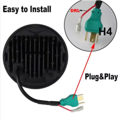 2006 Jeep Wrangler TJ 2 Door 7 inch projector halo led headlights with hi lo beam