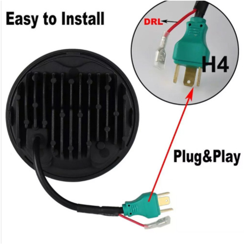 2006 Jeep Wrangler TJ 2 Door 7 inch projector halo led headlights with hi lo beam